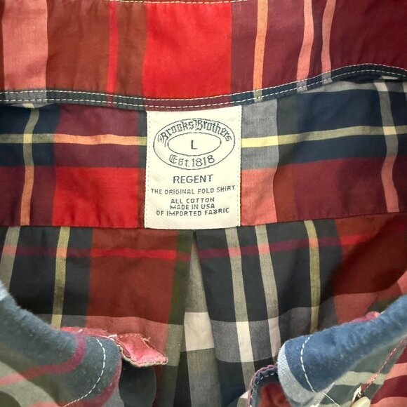 Brooks Brothers Regent Plaid Button-Down Shirt - USA Made - Size‎ L - Picture 4 of 5